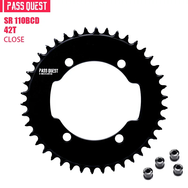 PASS QUEST 110 bcd kettingblad voor SRM Power meter Oorsprong Crank Narrow Wide Kettingwiel 110bcd AERO 4 bout Fietskettingblad