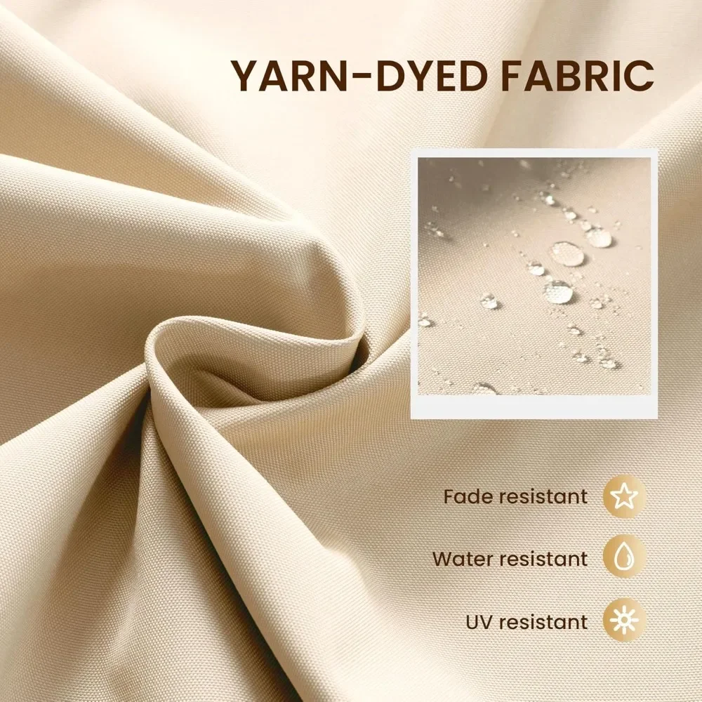 

10 X 13 FT Cantilever Patio Umbrella, with Base Included Outdoor Heavy Duty, Double Top Windproof Rectangle Offset Umbrellas