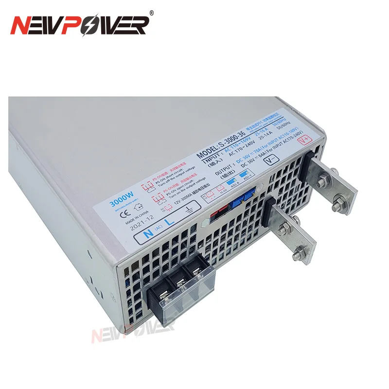 24V Switching Power Supply 3000W 110V/220VAC to 24V 36V 48V 60V 72V 110vdc with PFC adjustable power supply