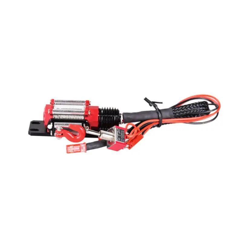 RC Car Metal Steel Wired Automatic Simulated Winch With Switch For 1/10 RC Crawler Car Axial SCX10 RBX10 D110 D90 TRX4 TRX6