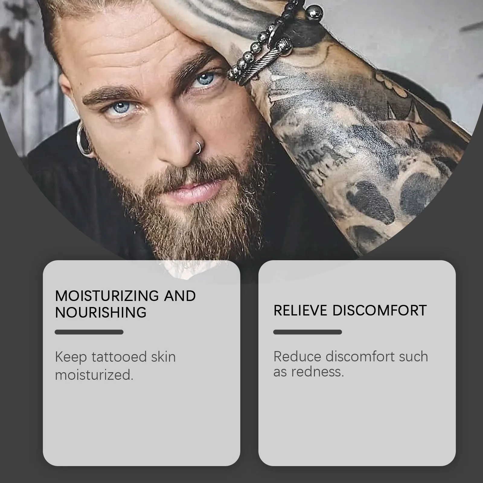 Картина 5: Крем после ухода за татуировкой: улучшает внешний вид татуировки, увлажняет и повышает цвет, питает кожу для ухода за татуировкой и микроблейдингом