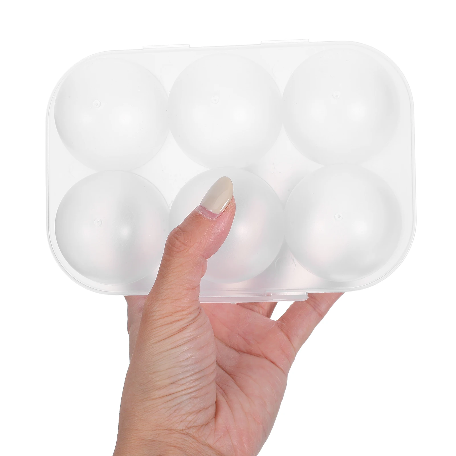 

4Pcs Portable Egg Carrier 6-Section Storage Box Clear Bpa-Free Plastic Case for Refrigerator Camping Travel and