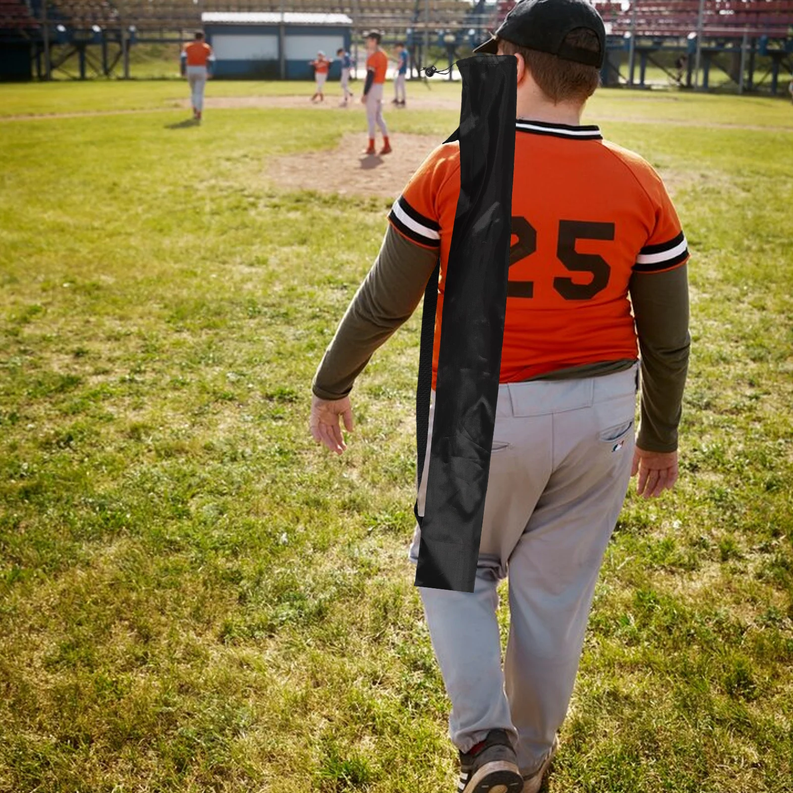 حقيبة ظهر بتصميم مضرب بيسبول، حقيبة يد بتصميم متعدد الاستخدامات، حقيبة ظهر متينة مقاومة للماء من قماش أكسفورد، حقائب حمل للكرة اللينة #1