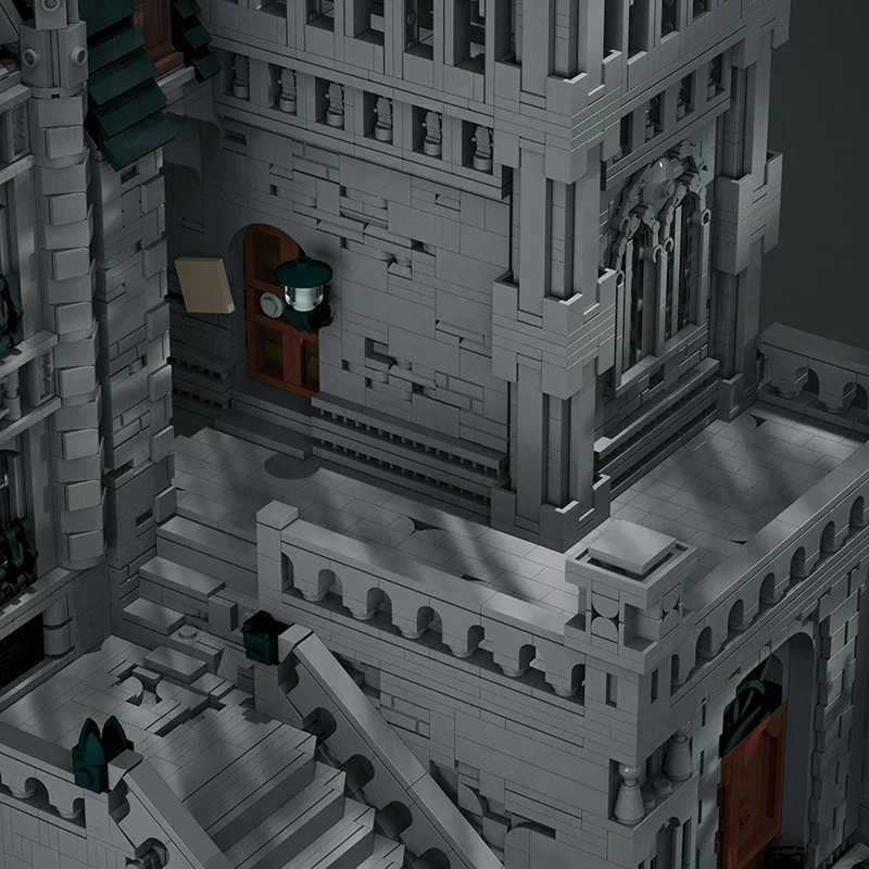 BuildMoc Dark Castle Bloodborne The Streets Of Yharnam Building Blocks Set Retro Palace Toys Children Birthday Christmas Gifts