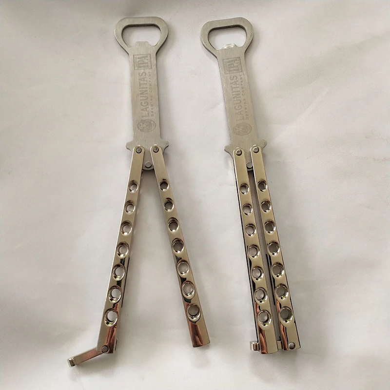 Outdoor EDC Portable Stainless Steel Folding Beer Bottle Opener Multifunctional Creative Gift Tool
