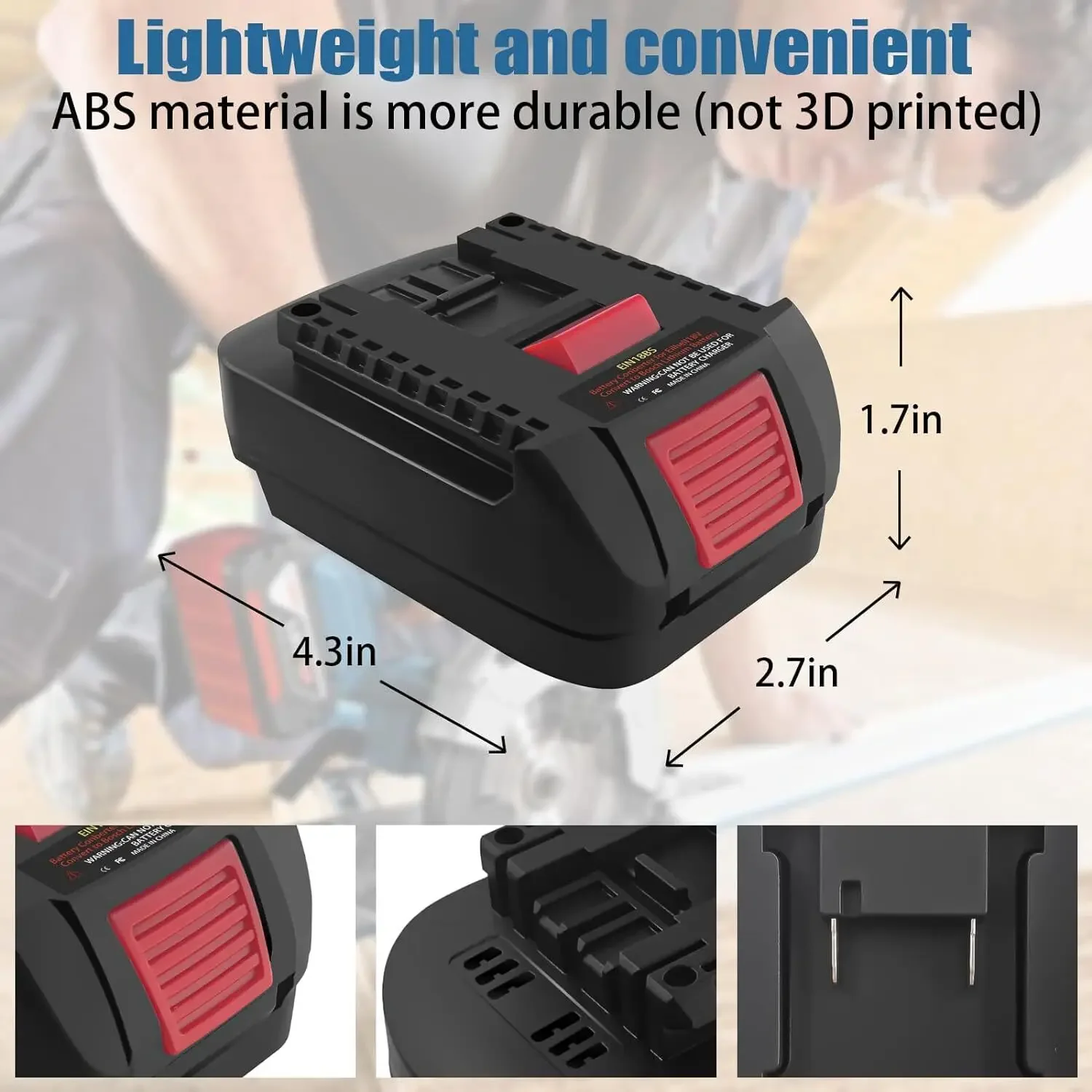 Battery Adapter for Einhell 18V Li-ion Battery Converter to for Bosch 18V GBA series lithium battery Power Tools Drill EIN18BS