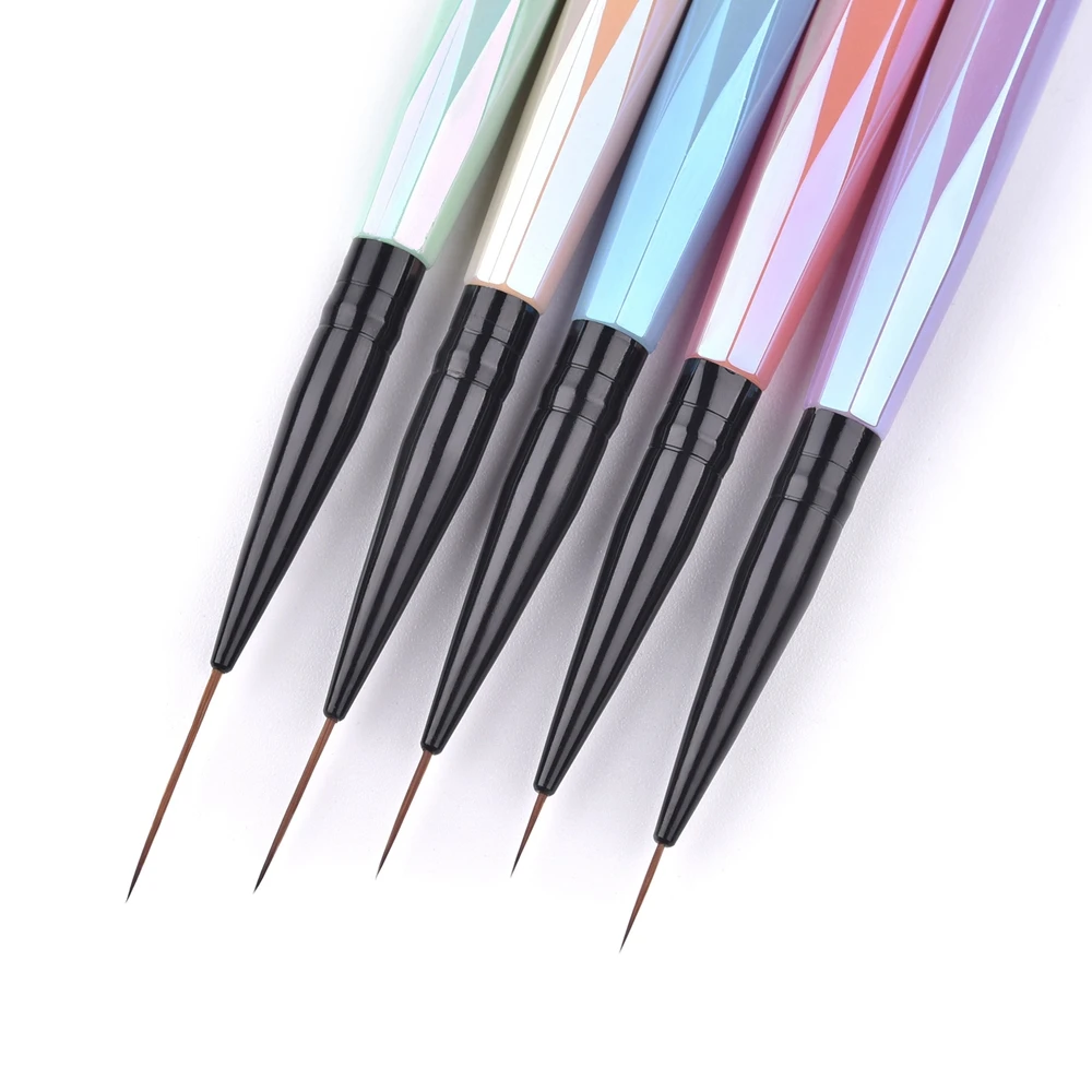 Nail Art Liner Brushes Elongated Lines Striping Drawing Painting 7/9/11/15/20mm Nail Design Pen Professional Manicure Tool