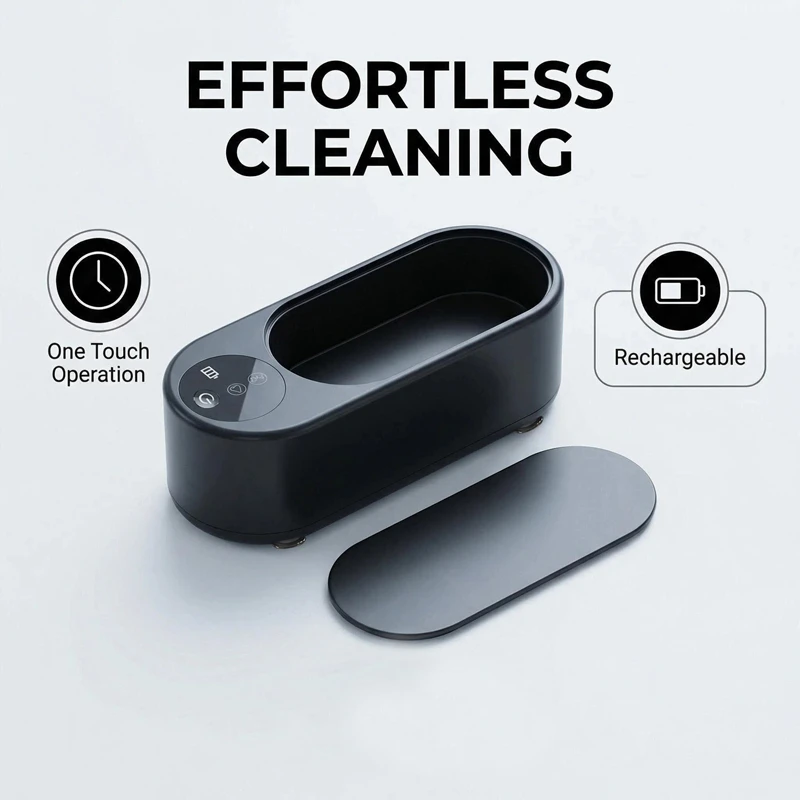 Lenovo – neues, tragbares Ultraschall-Reinigungsgerät für den Hausgebrauch, vielseitiges Reinigungsgerät für Brillen, Schmuck, Zahnprothesen und Uhren. – Detail 5