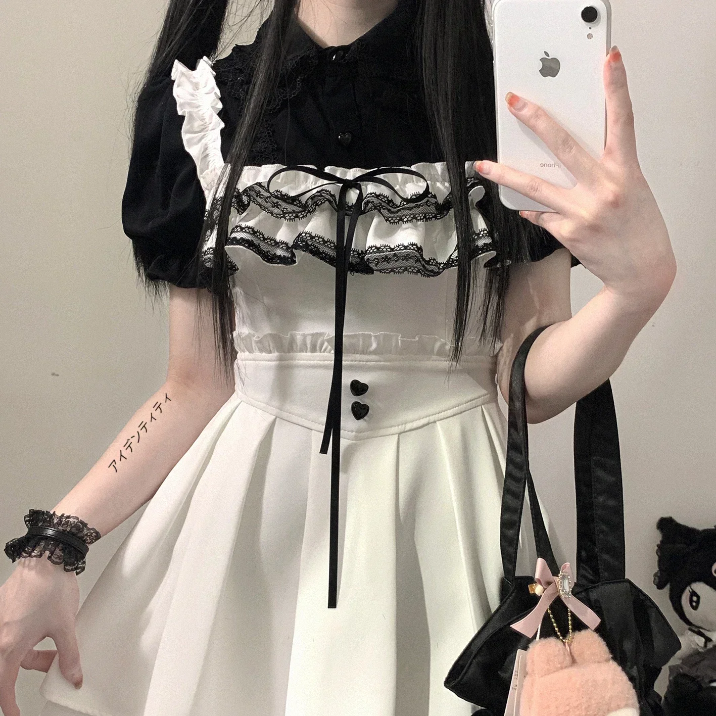 Japanese Love Single Breasted Lolita Shirt and Blouse Women Y2k Top 2026 Spring New Simple Sweet Short Sleeve Lace Women Blouse