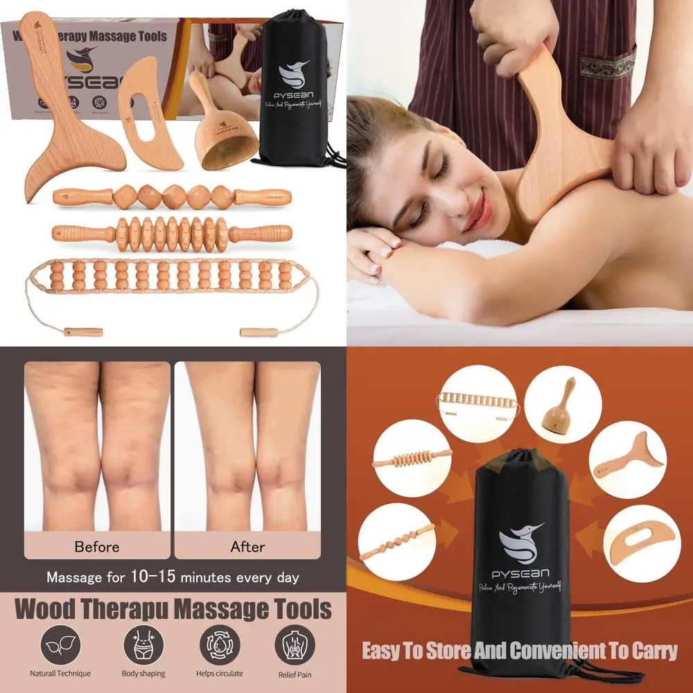 

Набор деревянных массажных инструментов 6 в 1, для моделирования тела, лимфодренажа и облегчения боли в мышцах, скульптурирования целлюлита