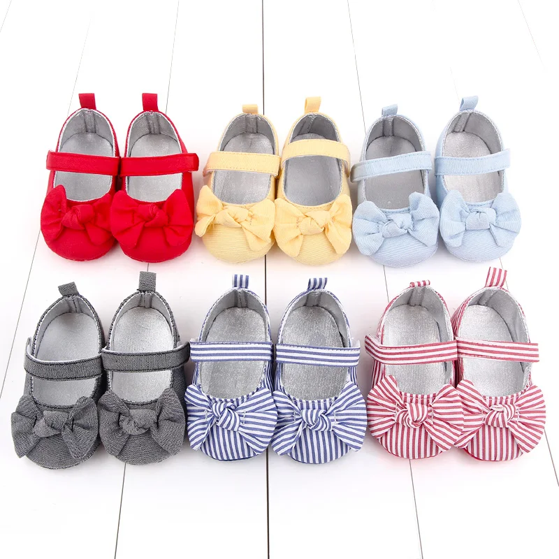 Baby Girl Shoes Mary Jane Soft Cotton Cute Bowknot Baby Infant Shoes Girls 0-6-12 Months 11cm/12cm/13cm Baby Shoes Factoey 2023