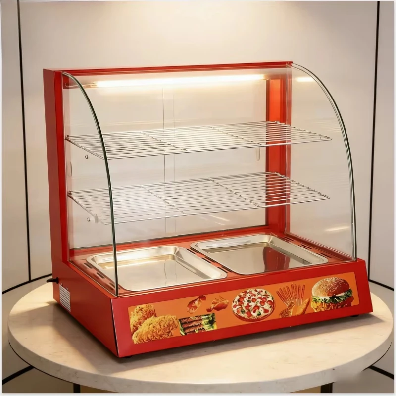 Commercial Table Top Stainless Steel Hot Food Pizza Pie Electric Heating Food Warming Showcase