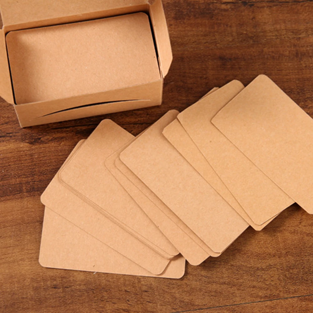 

200 Pcs Blank Doodle Card Kraft Cards Greeting Words Message Memo Pads Graffiti