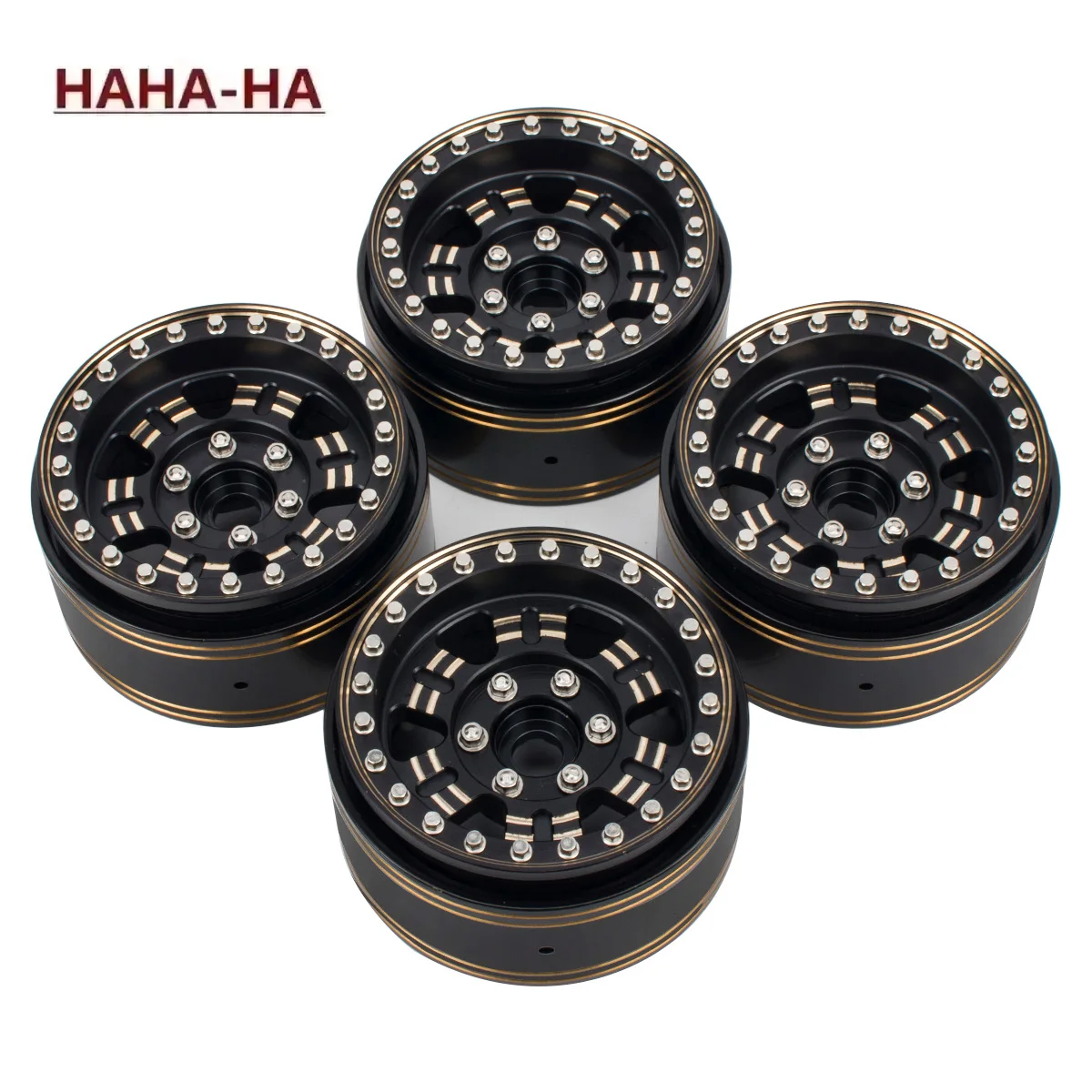 

4 шт. латунная тяжелая ступица обода колеса 1,9 дюйма с бусинами для 1/10 RC гусеничного автомобиля TRX4 Axial SCX10 D90 VS4-10 Gen8 CC01 Запчасти для обновления Capra