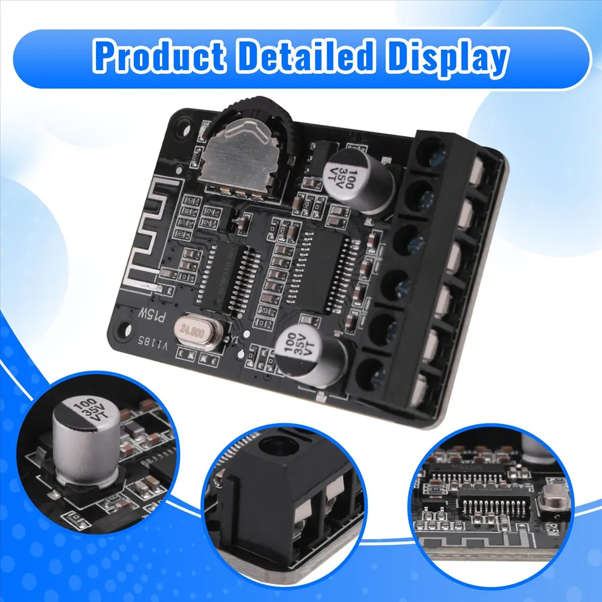 &BOFF & 20W Scheda amplificatore di potenza Bluetooth stereo 12V / 24V Scheda amplificatore di potenza digitale ad alta potenza XY-P15W senza guscio