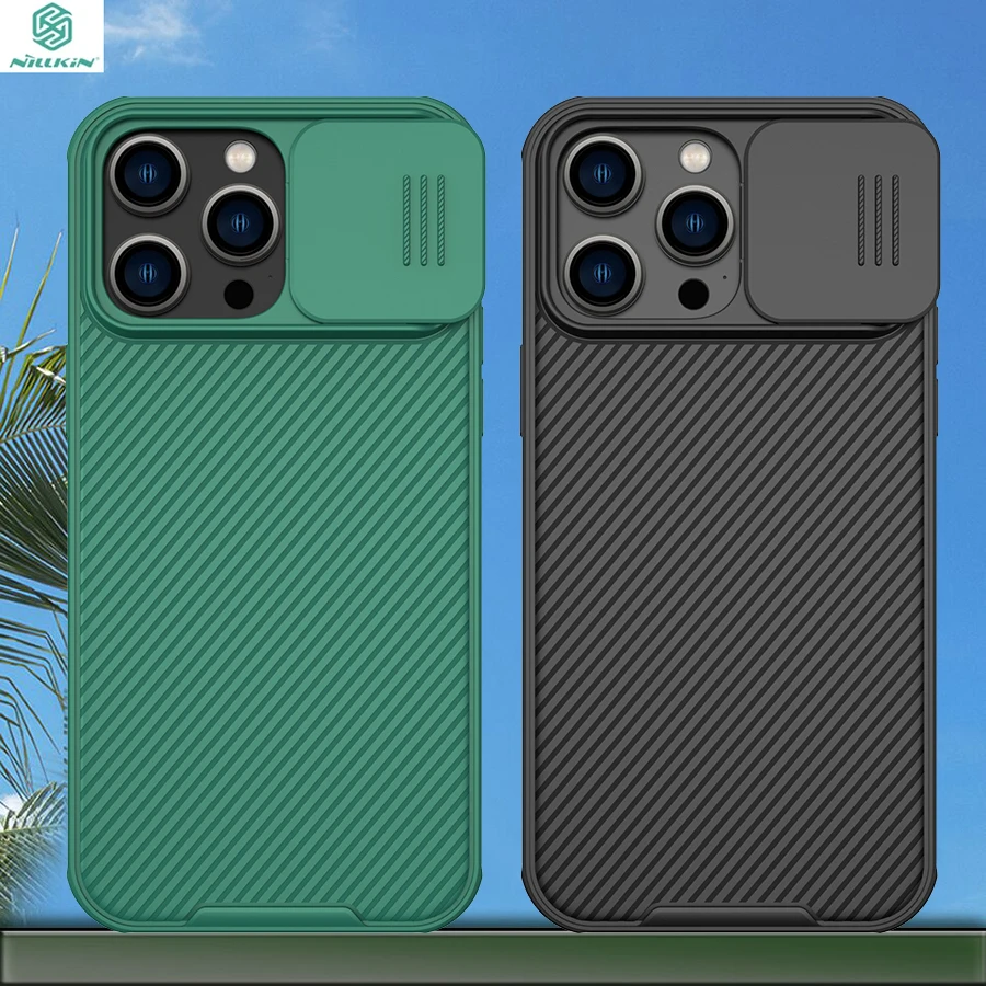 Para Iphone 15 Pro max funda NILLKIN cubierta deslizante funda protectora de cámara para Iphone 15 Plus protección de lente antideslizante