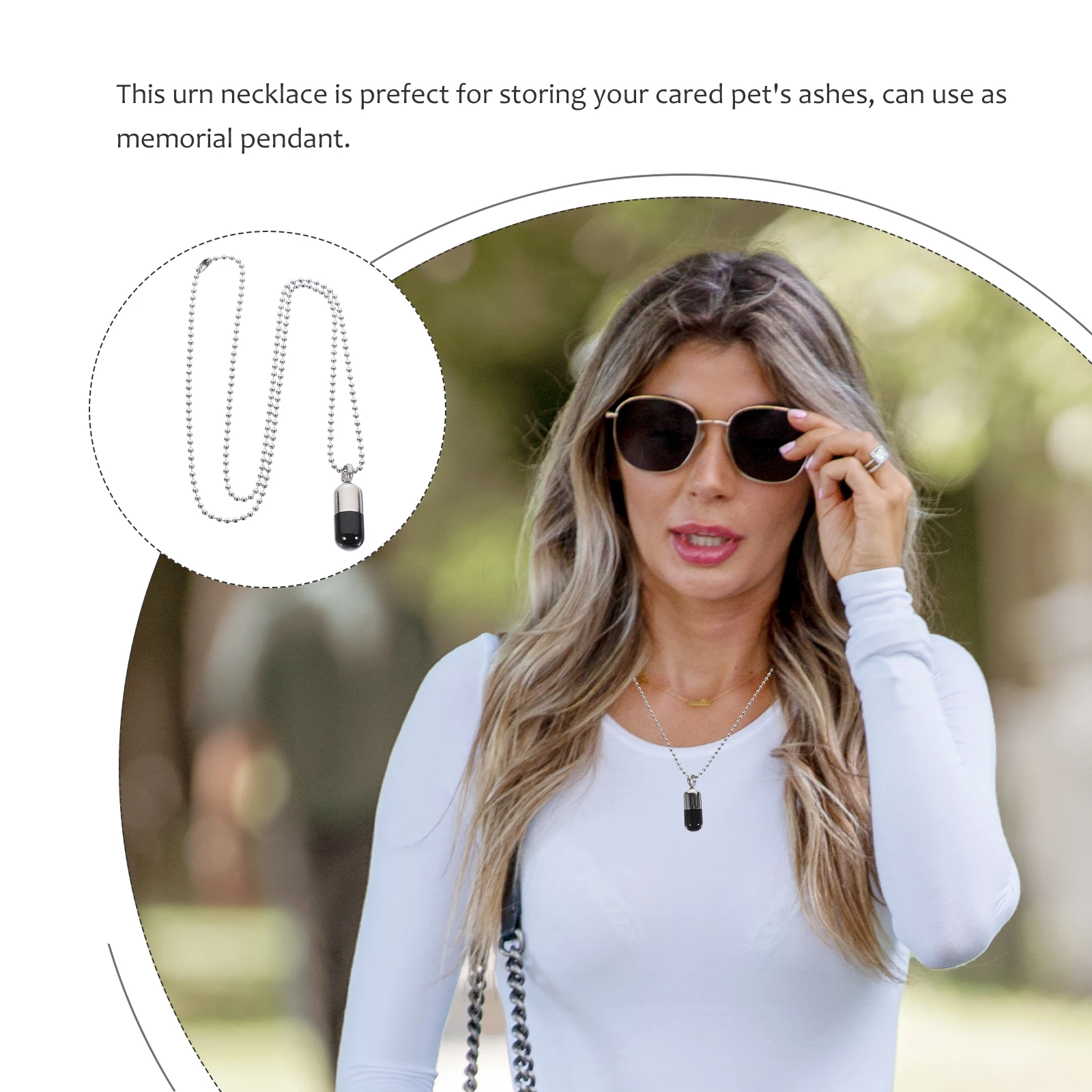 

Pill Case Pendant Necklace Openable Capsule Locket for Women and Men Strong Titanium Steel Smooth Finish Jewelry Gift