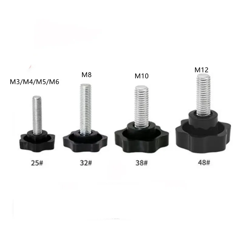5-50PCS Bakelite Star Knob Thumb Screws M3-M12 hand-tightening design