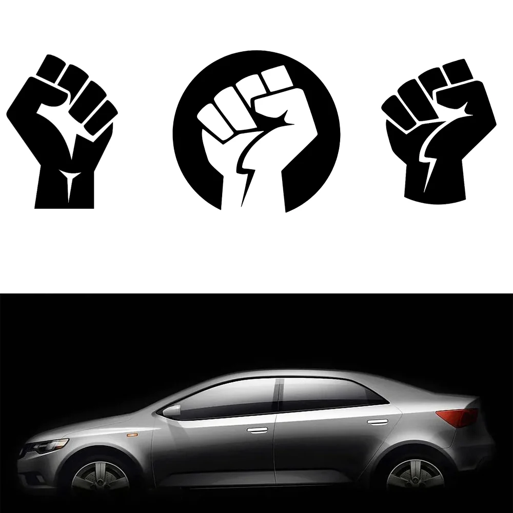 Custom Waterproof Car Stickers Surface Mount No Residue Raised Vinyl for Car Window Laptop Wall Fist Solidarity