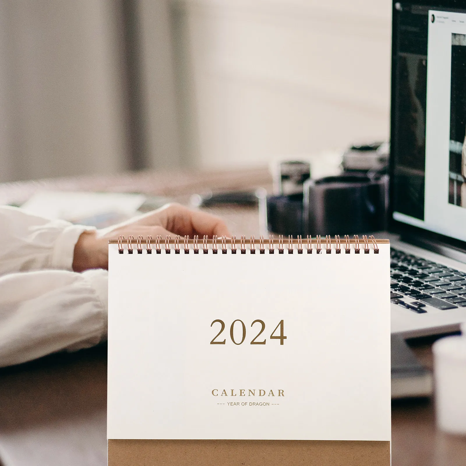

3Pcs Minimalist Desk Calendars 2023 2024 Flip Standing Desktop Calendar for Home Office Table Tabletop Portable