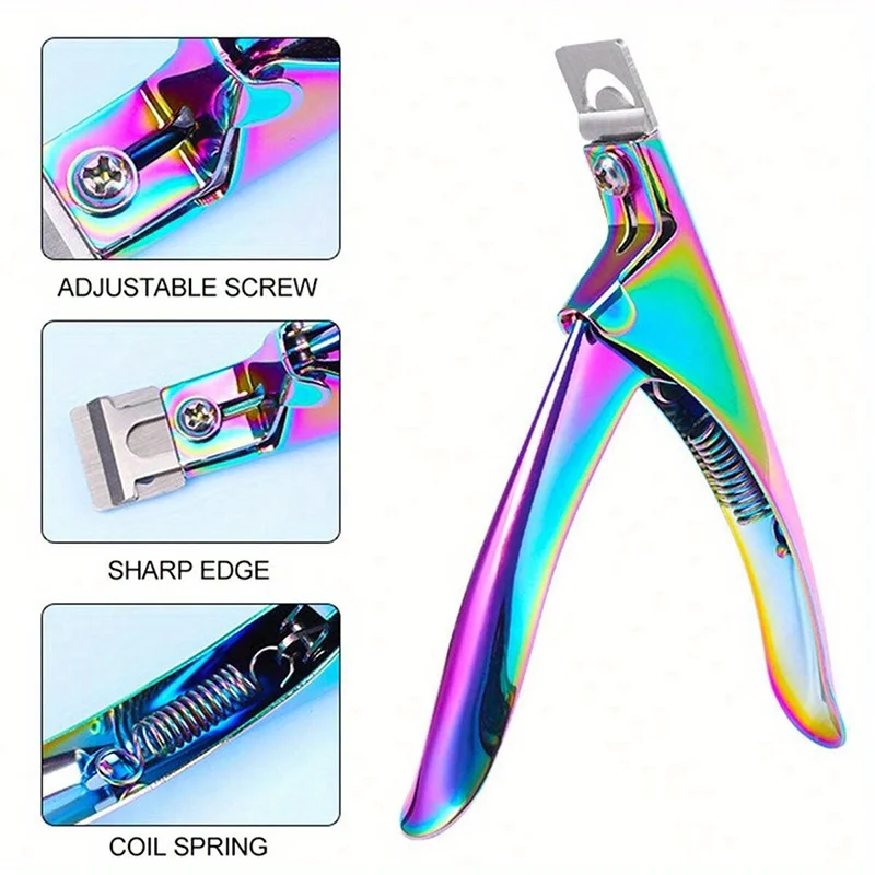 1Pcs Stainless Steel U-Shape Nail Clipper Precision Toenail Clipper Manicure Pedicure Clipper Nail Cutter