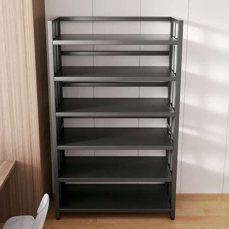 Floor to Ceiling Bookshelf Multi Layer Simple Steel Iron Bookcase Living Room Wall Storage Rack for Students Household Use