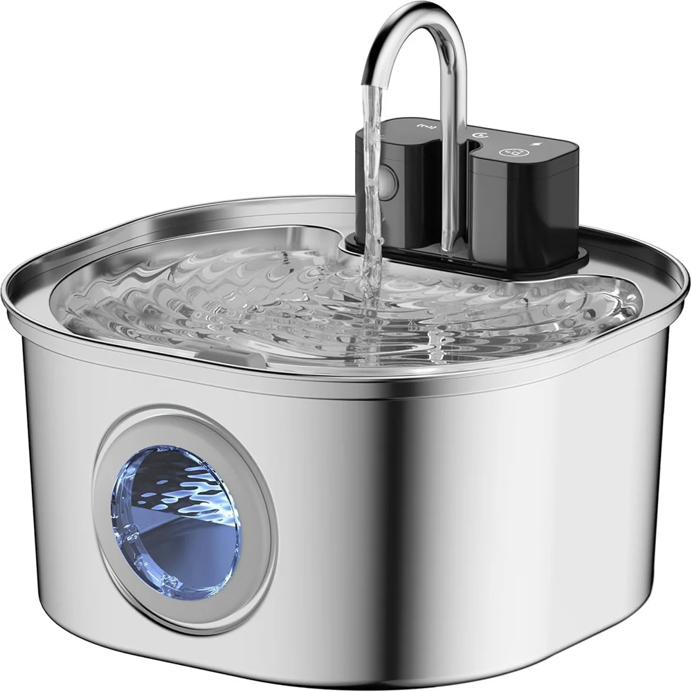 

3.2L 5V USB Recharge Cat Water Fountain Automatic Sensor Stainless Steel Cat Dog Water Fountain Multiple Pet Drinking Bowls