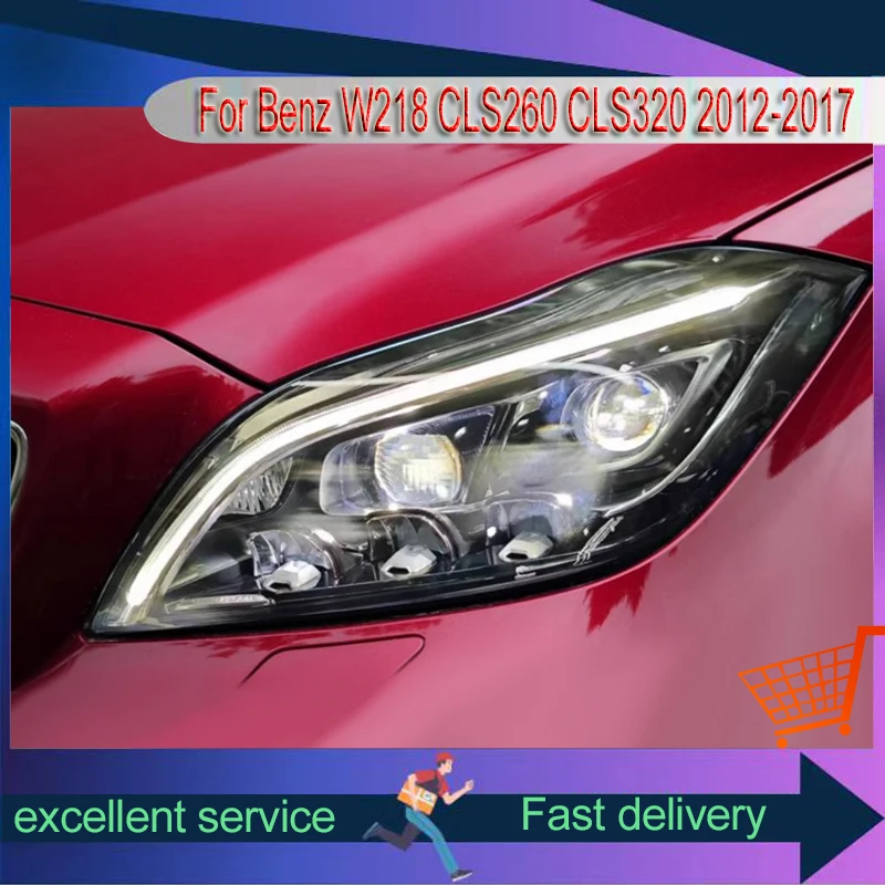 Car Parts For W218 Mercedes Benz CLS260 CLS320 2012-2017 Headlight Upgrade Daylight LED DRL Auto Front Lamp Vehicles Accessories