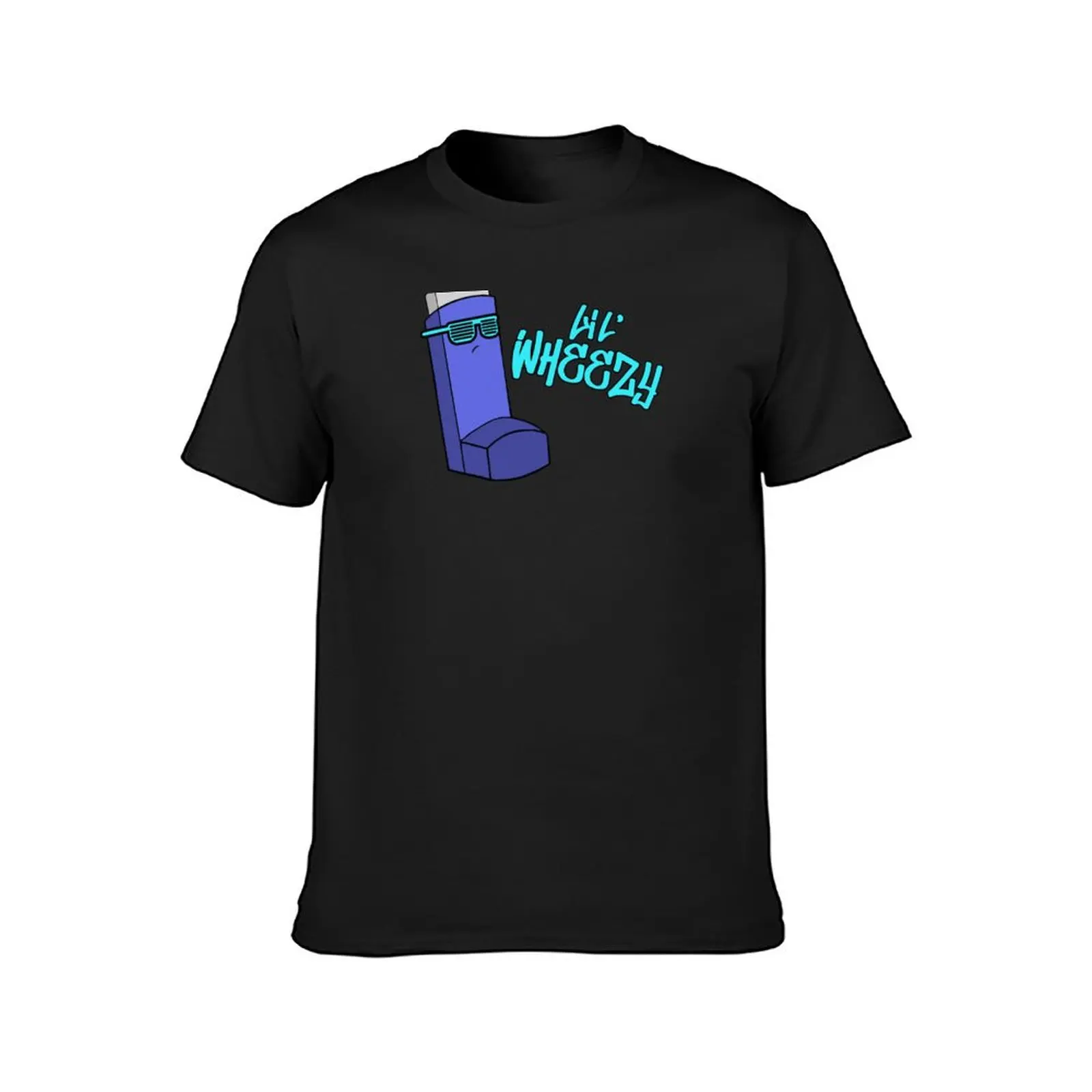 It Ain't Easy Being Wheezy Funny Asthma Inhaler Lil' Wheezy Design T-Shirt korean fashion summer top mens big and tall t shirts