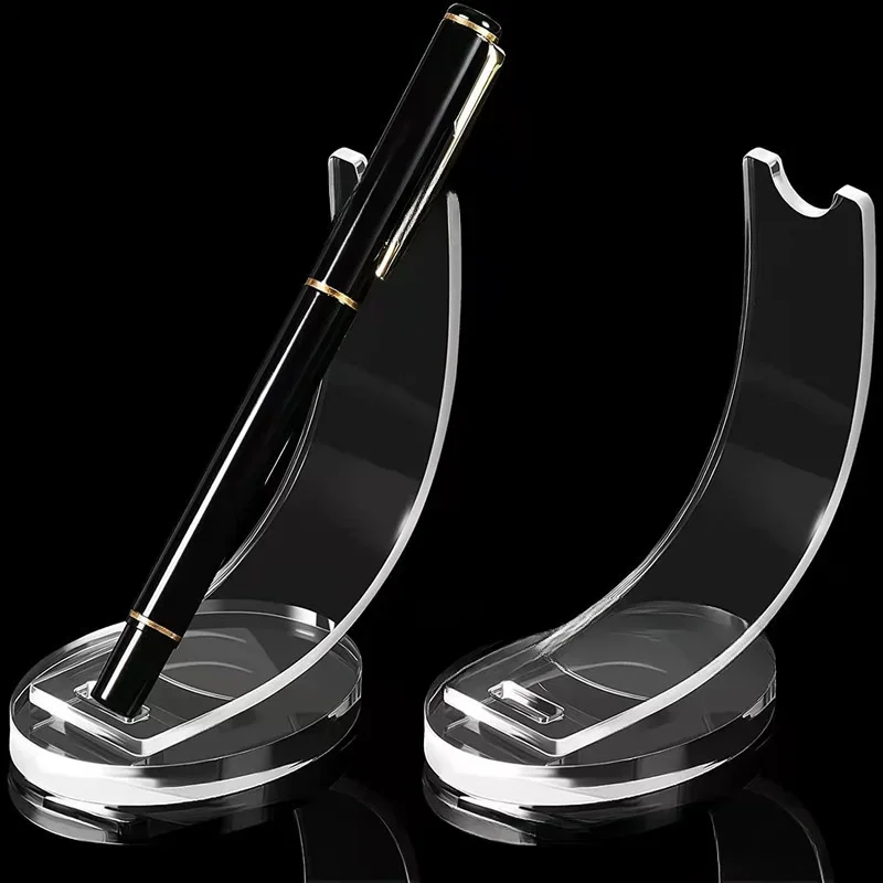 2pcs Acrylic Pen Display Stand Black Color Pencil Display Holder Makeup Brush Holder