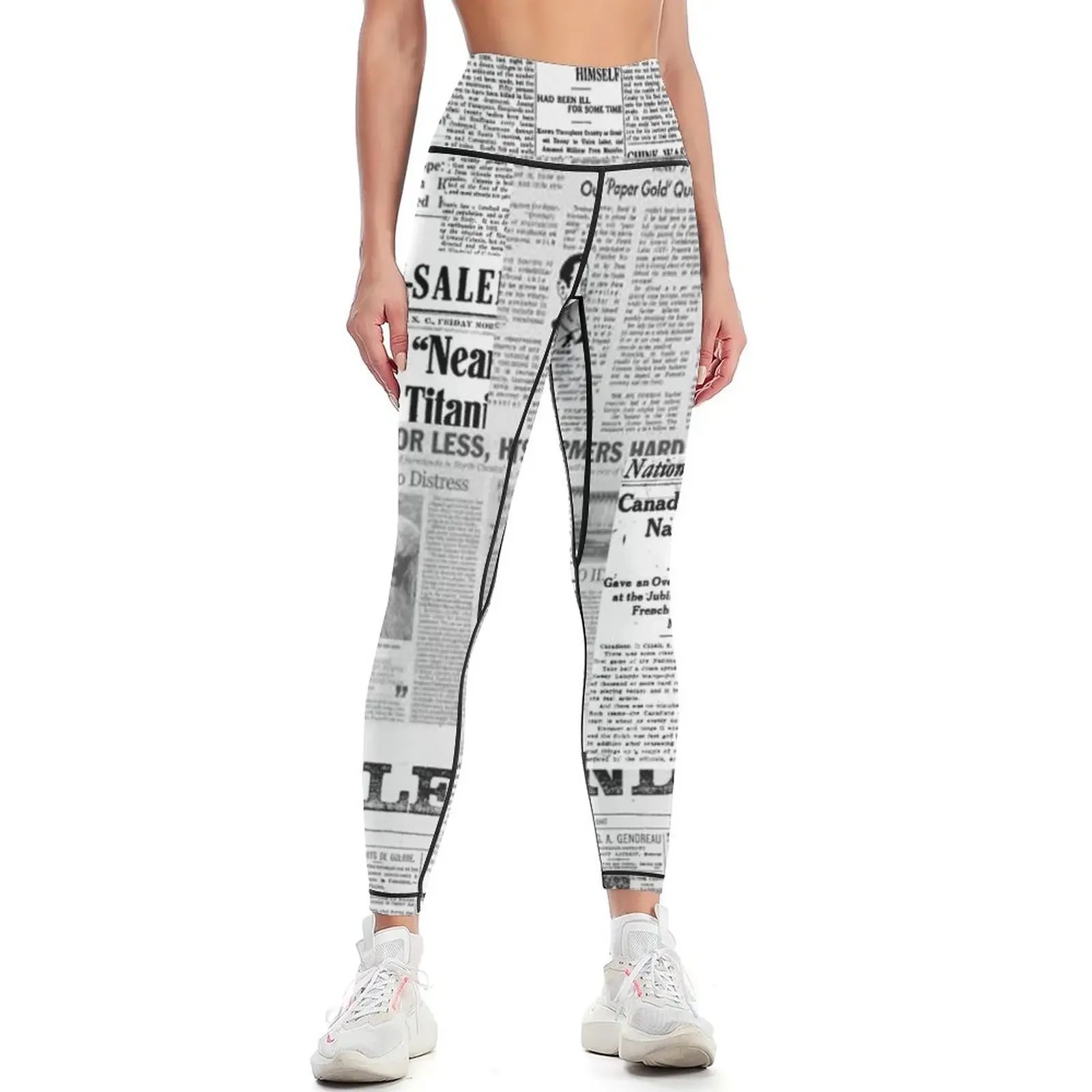 

Newsprint Leggings sporty woman push up Sports pants for Women's pants Womens Leggings