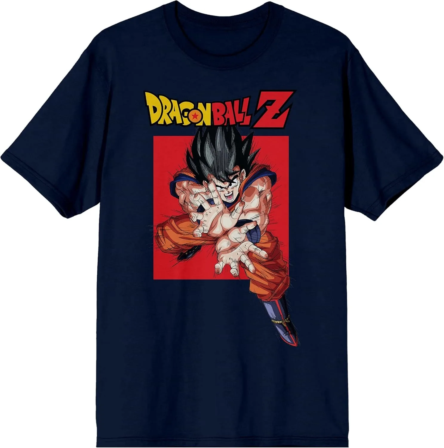 2026 Sommer Dragon Ball Retro 100% Baumwolle Herren T-Shirt Oversized Goku Power-Up Attack Print Top, Unisex & Familien-Partnerlook Locker Geschnitten