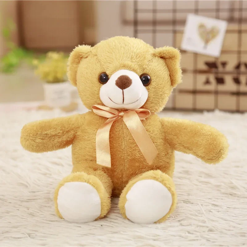 Ours en peluche pour enfants, poupées animales douces, joli jouet en peluche, cadeau d'anniversaire de mariage pour petite amie et amoureux, nouveau