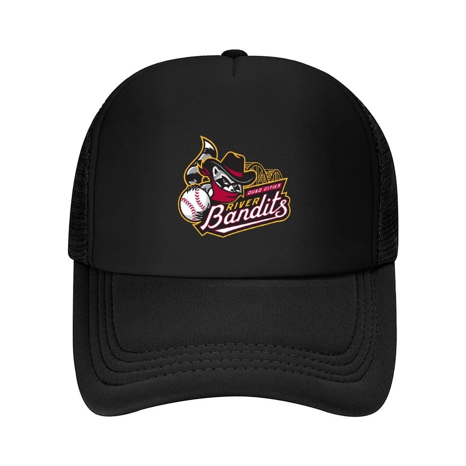 

The-Quad-Cities-River-Bandits-Baseball Logo Baseball Cap Snap Back Hat Golf Hat Golf fishing hat Men's Baseball Women's