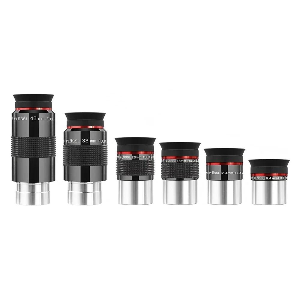 1.25" SPL 52° Plossl Eyepiece, FMC HD Green‑Film 6.4/12.4/15/20/32/40mm for Astronomical Telescope Observation