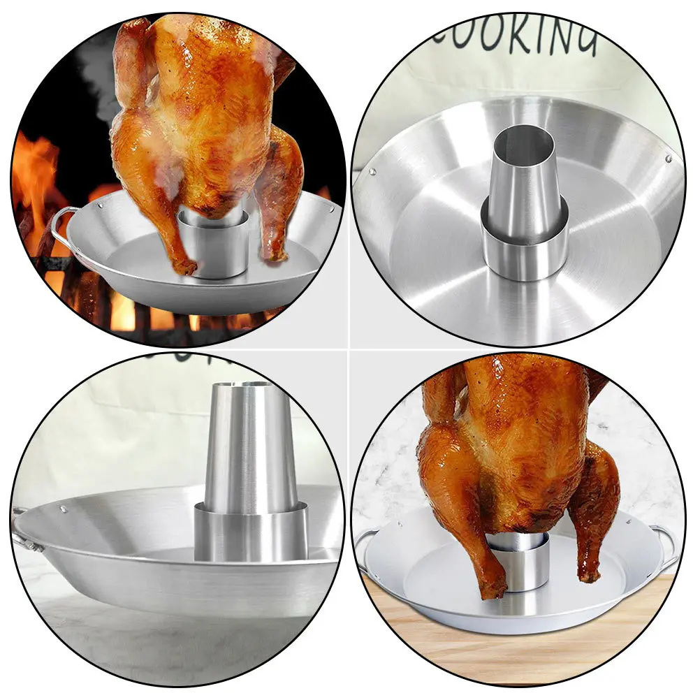 

Stainless Steel Roast Pan Multi-Use Grilled Rack For Home Bbq Roaster Tool Barbecue Pan Chicken Rack Roast Chicken Stand