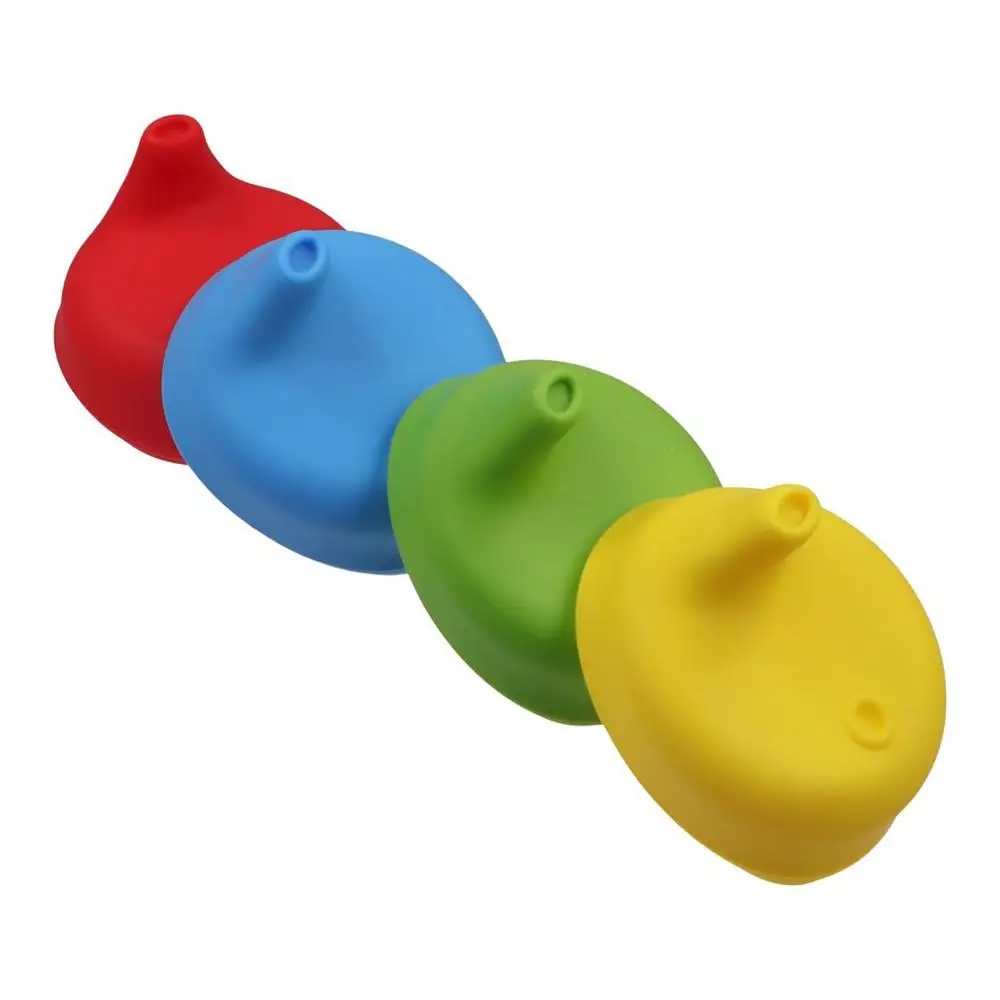 With Protruding Straw Hole Silicone Sippy Cup Lids Leak Proof Splash Proof Straw Cup Covers BPA-free Stretchable Babies