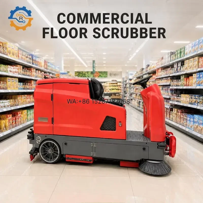 Wmwmnu Floor Sweeper and Scrubber Integrated for Supermarket Mall Aisle Cleaning Equipment