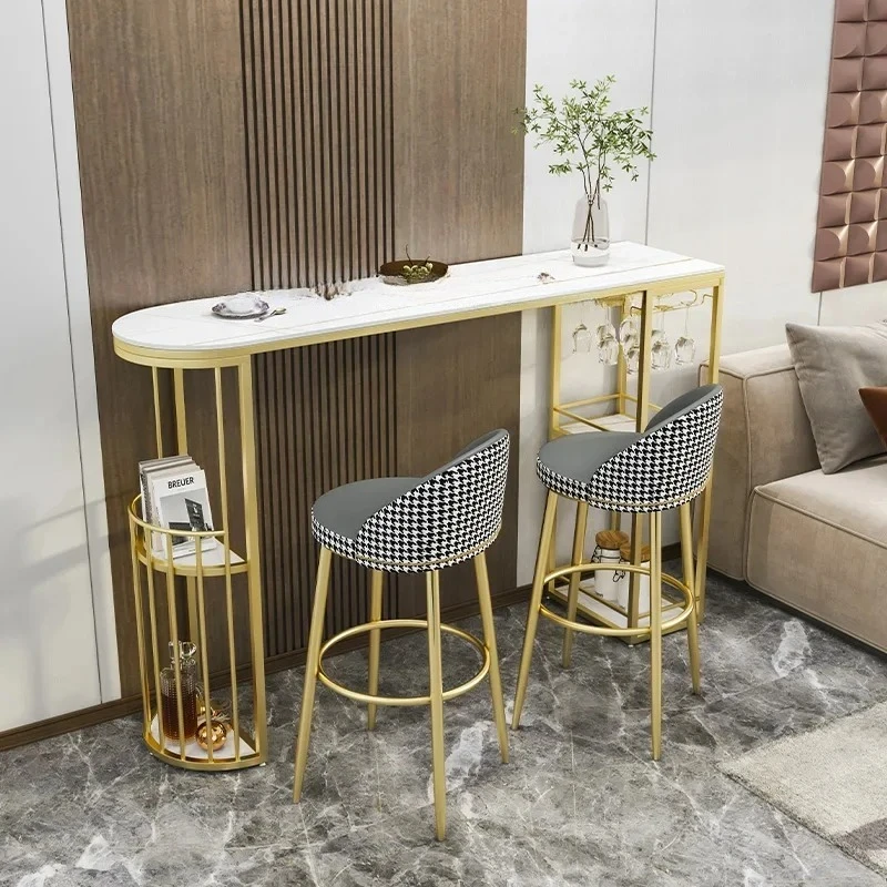 

Kitchen Metal Bar Tables Long High Nightclub Dining Room Bar Tables Cocktail Modern Muebles De Cocinas Cafe Furniture YY50BT