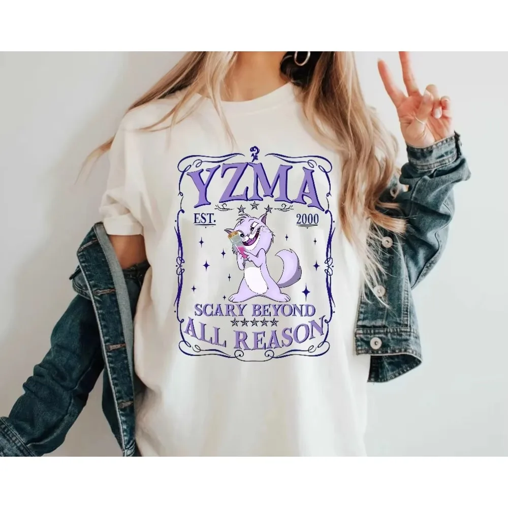 

Новая рубашка Disney Emperor's Groove Yzma Cat with Potion, футболка Disney Villain, одинаковые женские и мужские футболки для всей семьи Disneyland