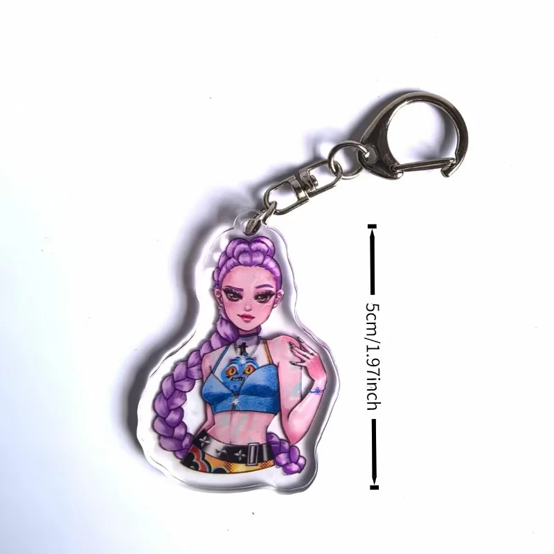 

Anime Film K-Pop Demon Hunters Keyrings Huntrix Saja Boys Derpy Tiger Keychains Rumi Zoey Mira Car Key Chains Bags Pendantss