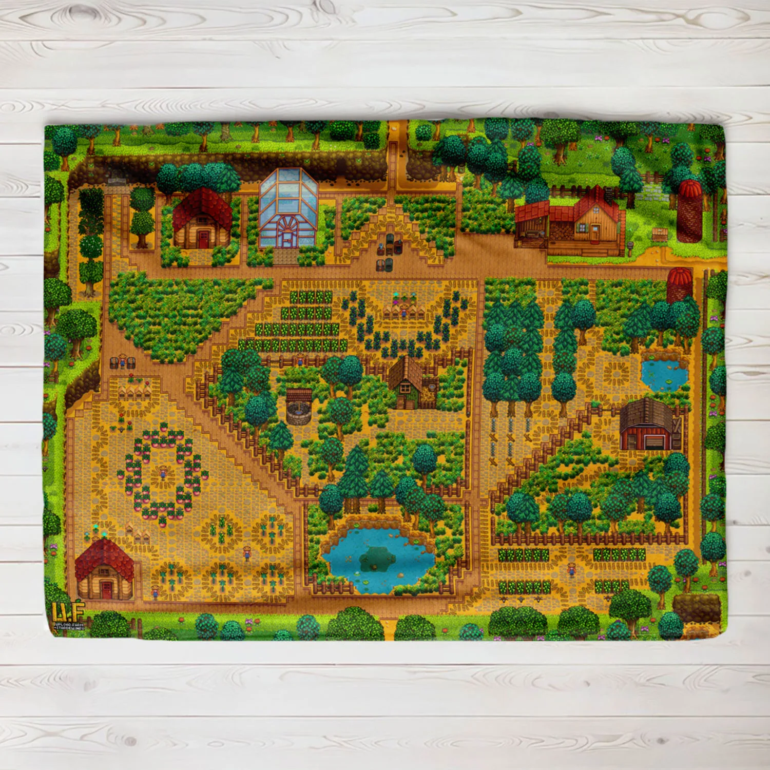 Stardew Valley Town Map Blanket Flannel Blanket Throw Blankets for Bedding sofa Ultra-Soft Bedroom Quilt