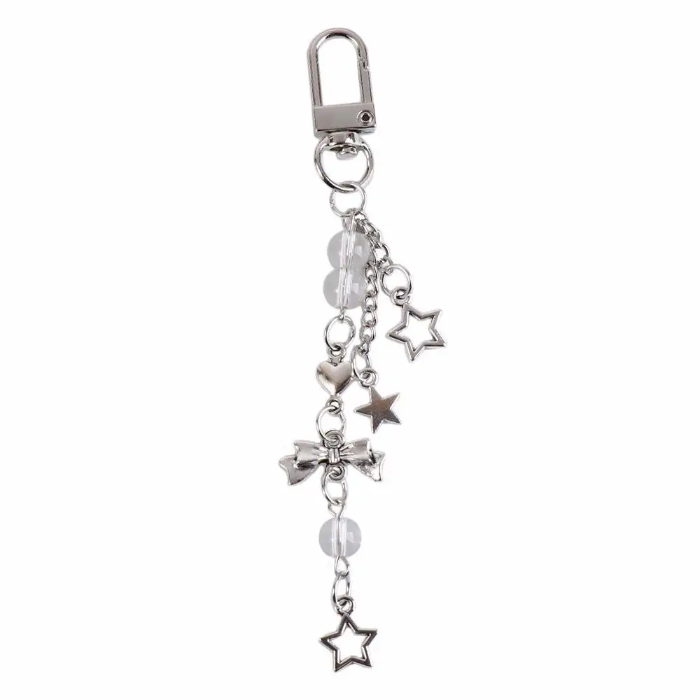 

Брелок-подвеска для телефона из бусин и жемчуга, короткий ремешок-цепочка для мобильного телефона, милый, с бантом, бисерный, для ключей