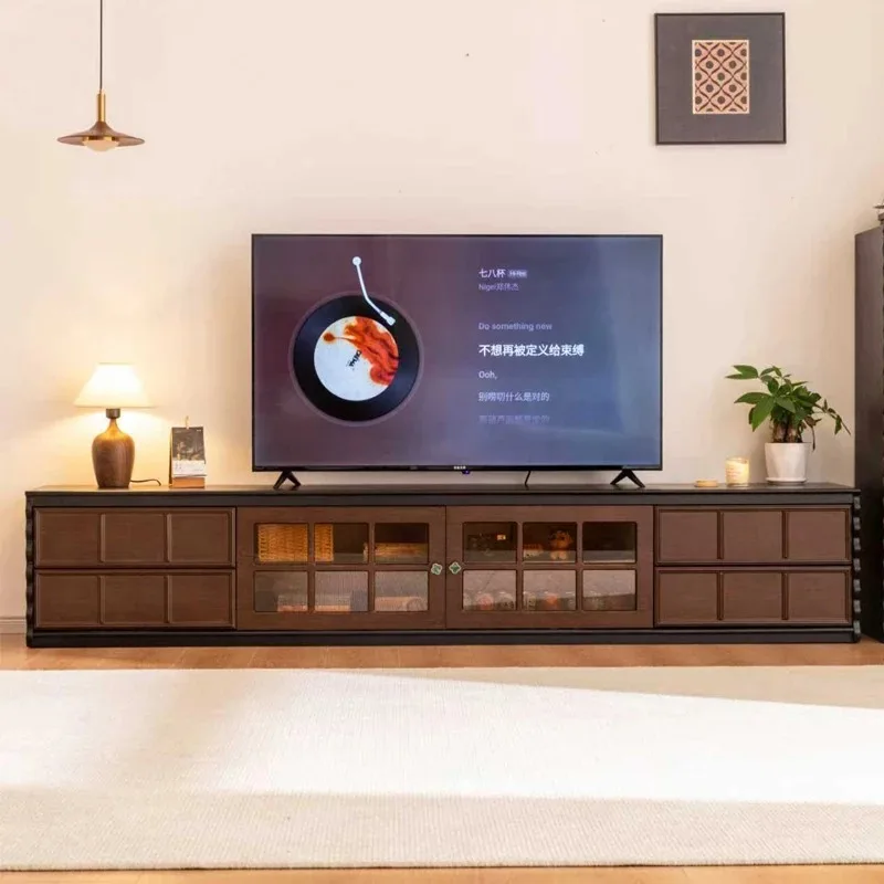 Nordic Vintage Tv Stand Unique Minimalist Classic Premium Tv Stand Storage Aesthetic Meubles De Salon Living Room Furniture