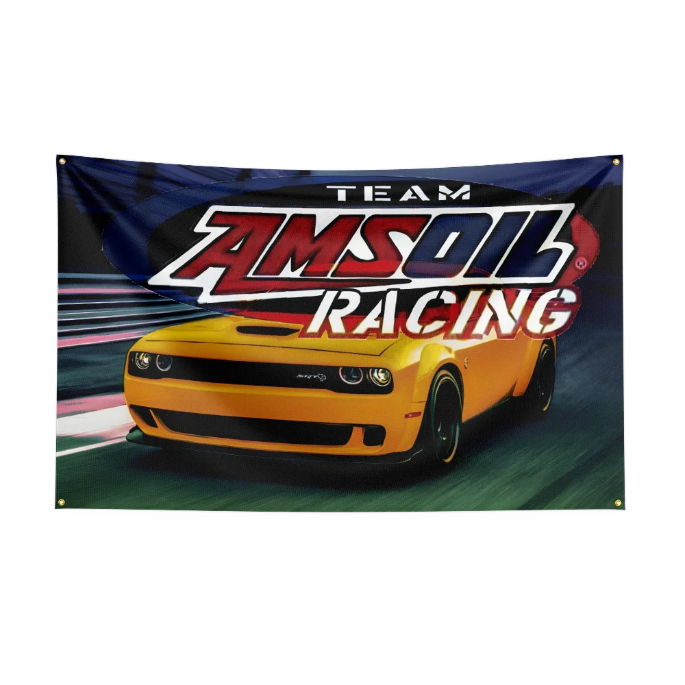 3x5 Ft A-Amsoils Motor Car Oil Flag Motoring Racing Workshop Car Banners Tapestry Flag Outdoor For Decoration Engine Oil - Detail 1