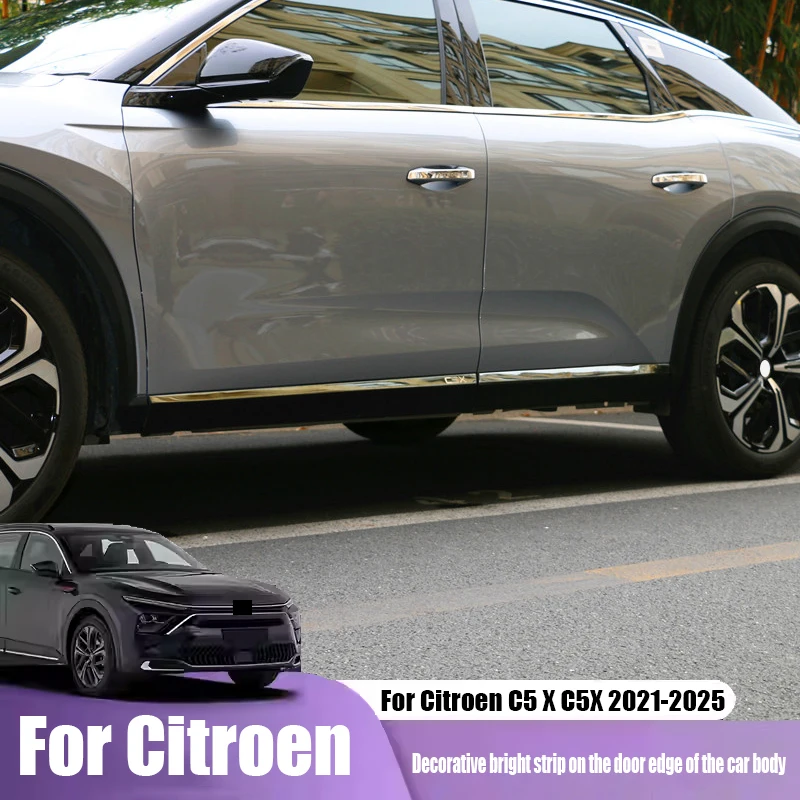 

Декоративная яркая накладка на кромку двери из нержавеющей стали для Citroen C5 X C5X 2021 2022 2023 2024 2025