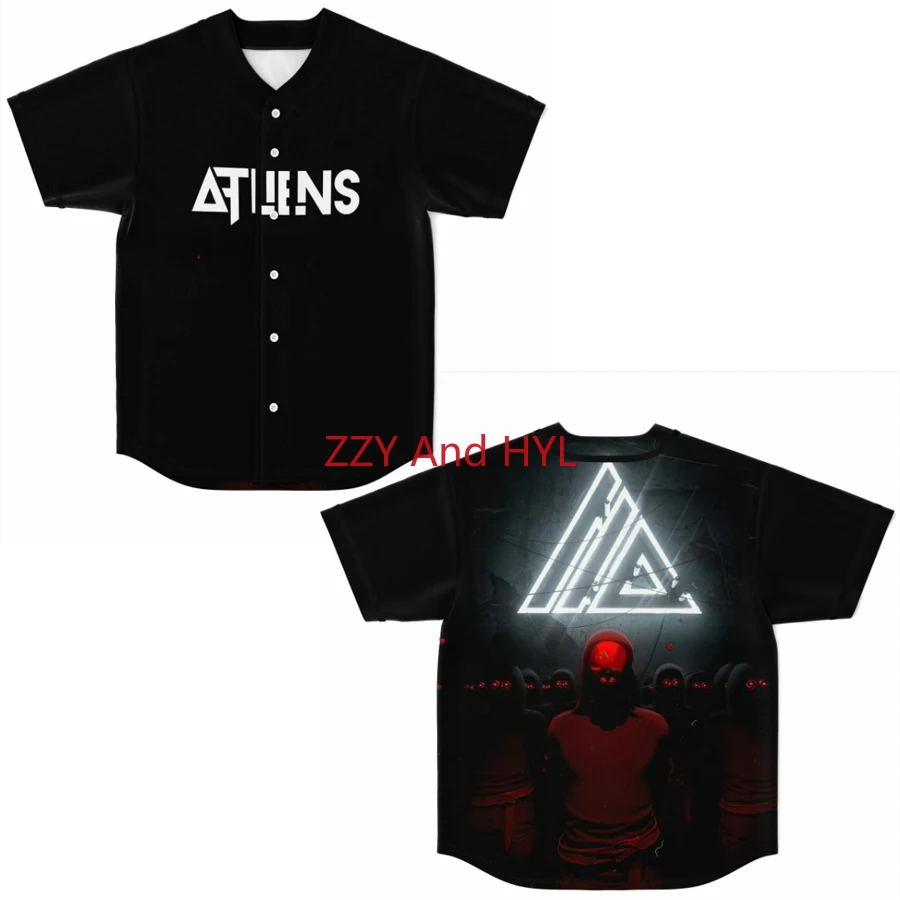 

‎ATLiens Merch Short Sleeve T-shirt Baseball Jersey Streetwear Hip Hop Baseball Uniform Casual Sportswear Fashion Clothes