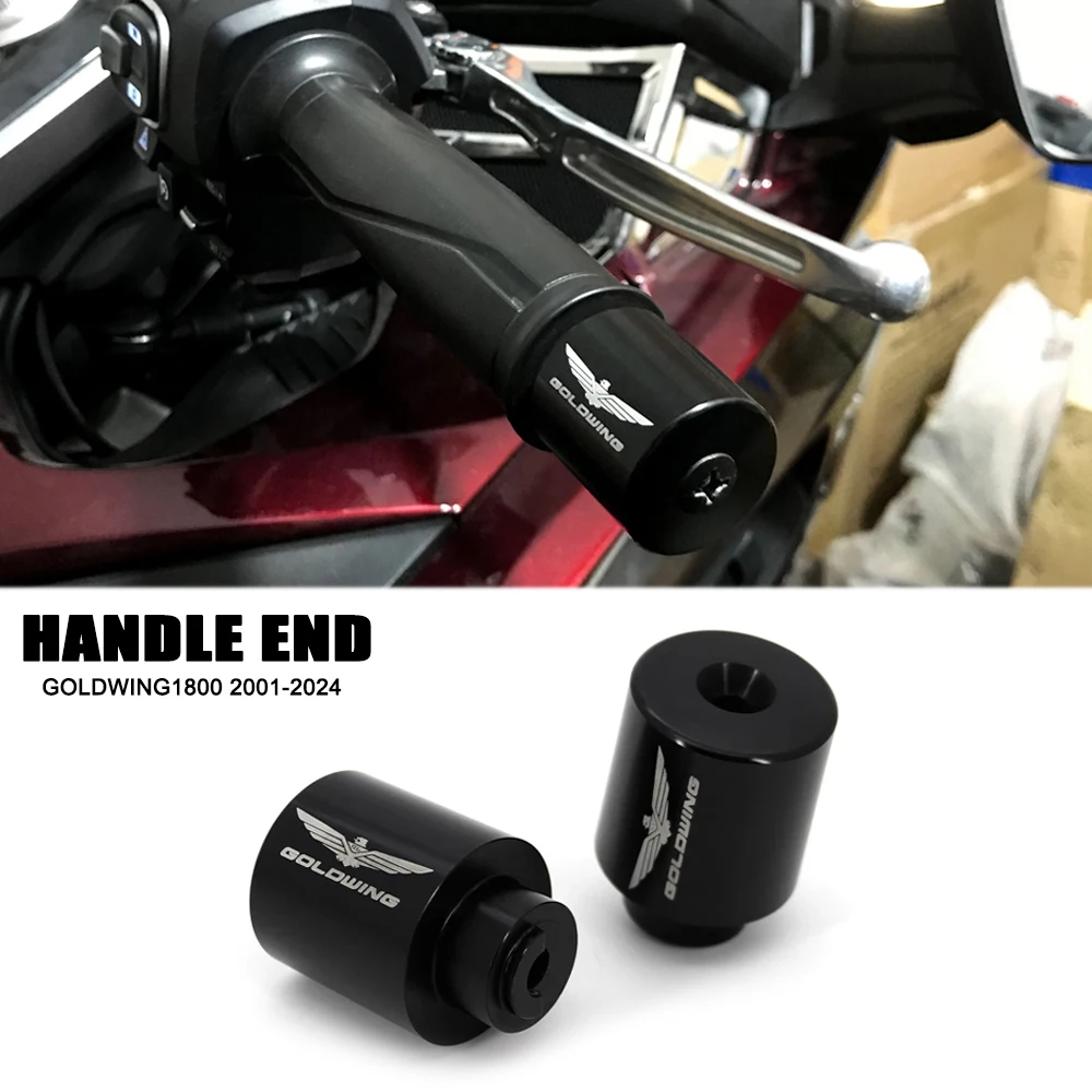 For HONDA Gold Wing 1800 GoldWing 1800 GL1800 Accessories Rod End Counterweight Chromium Handle End Handle Bar Chrome Bar Ends