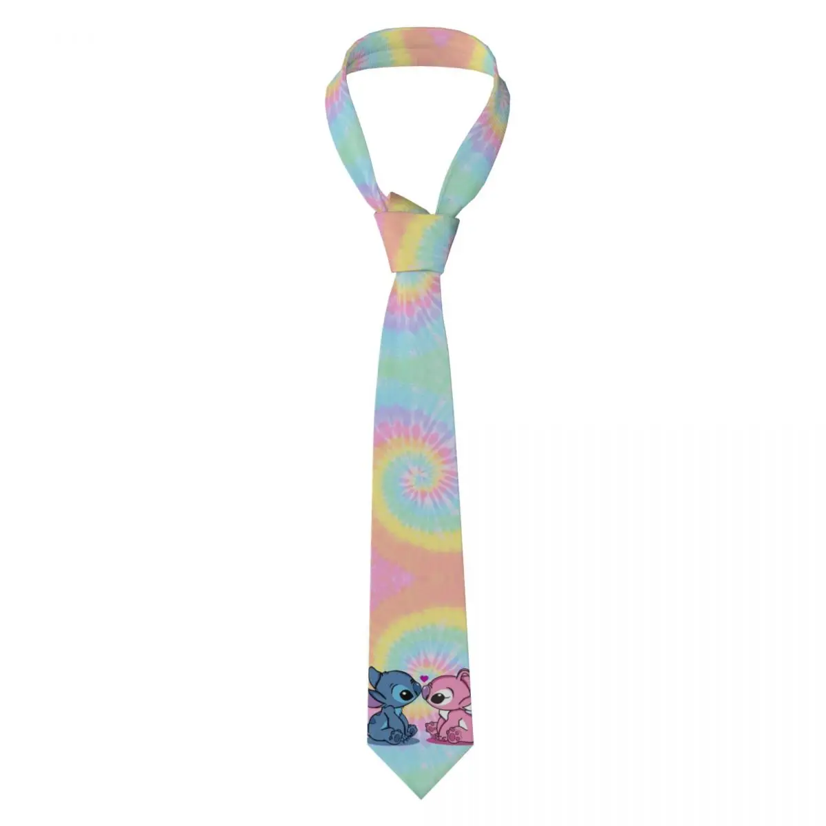 Corbata formal personalizada de Lilo y Stitch con patrón Kawaii, corbatas de seda para hombre para fiesta, Gravatas