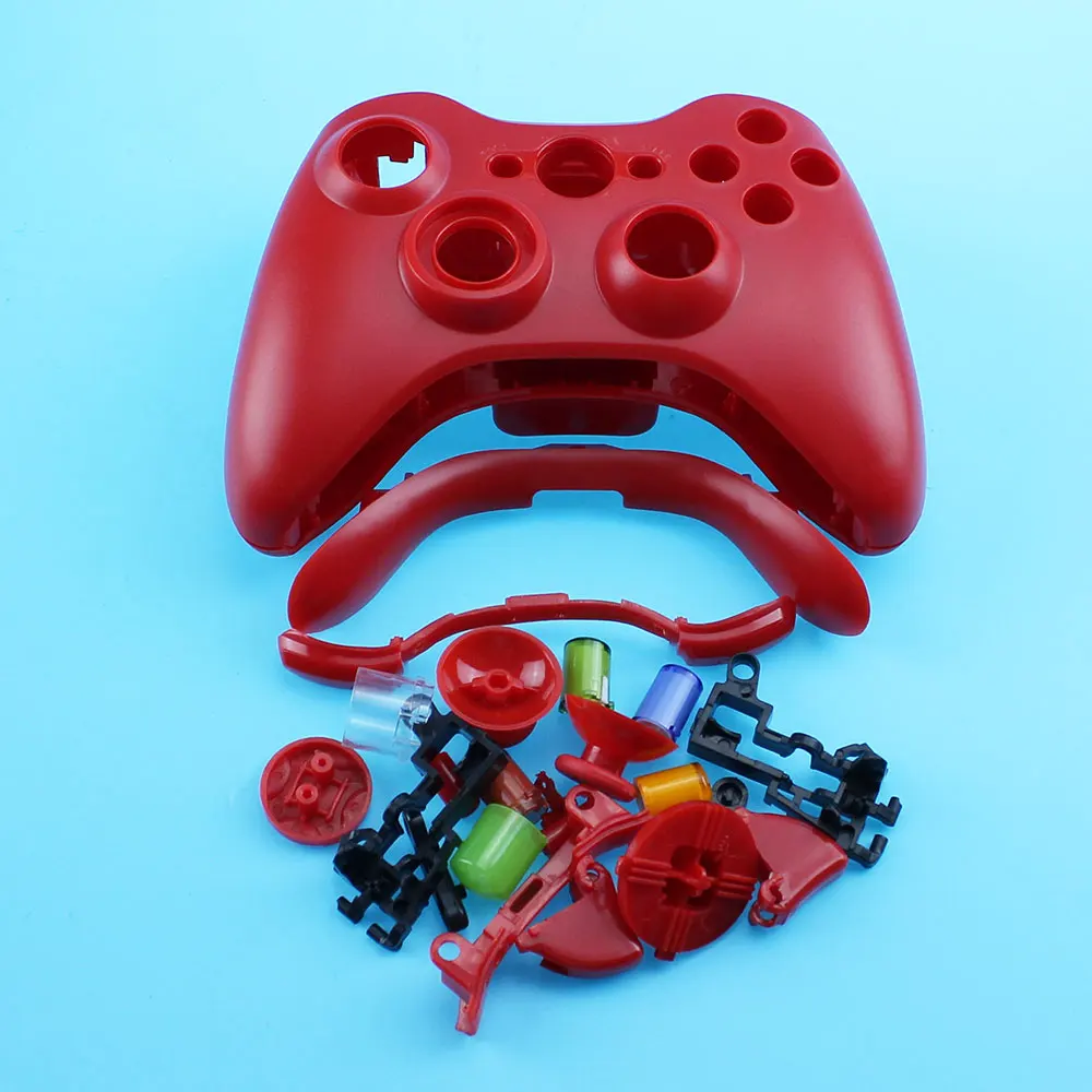 1 buah 7 warna bahan plastik untuk Xbox 360 set lengkap casing pengontrol Bumper Analog tombol stik bagian pengganti Game